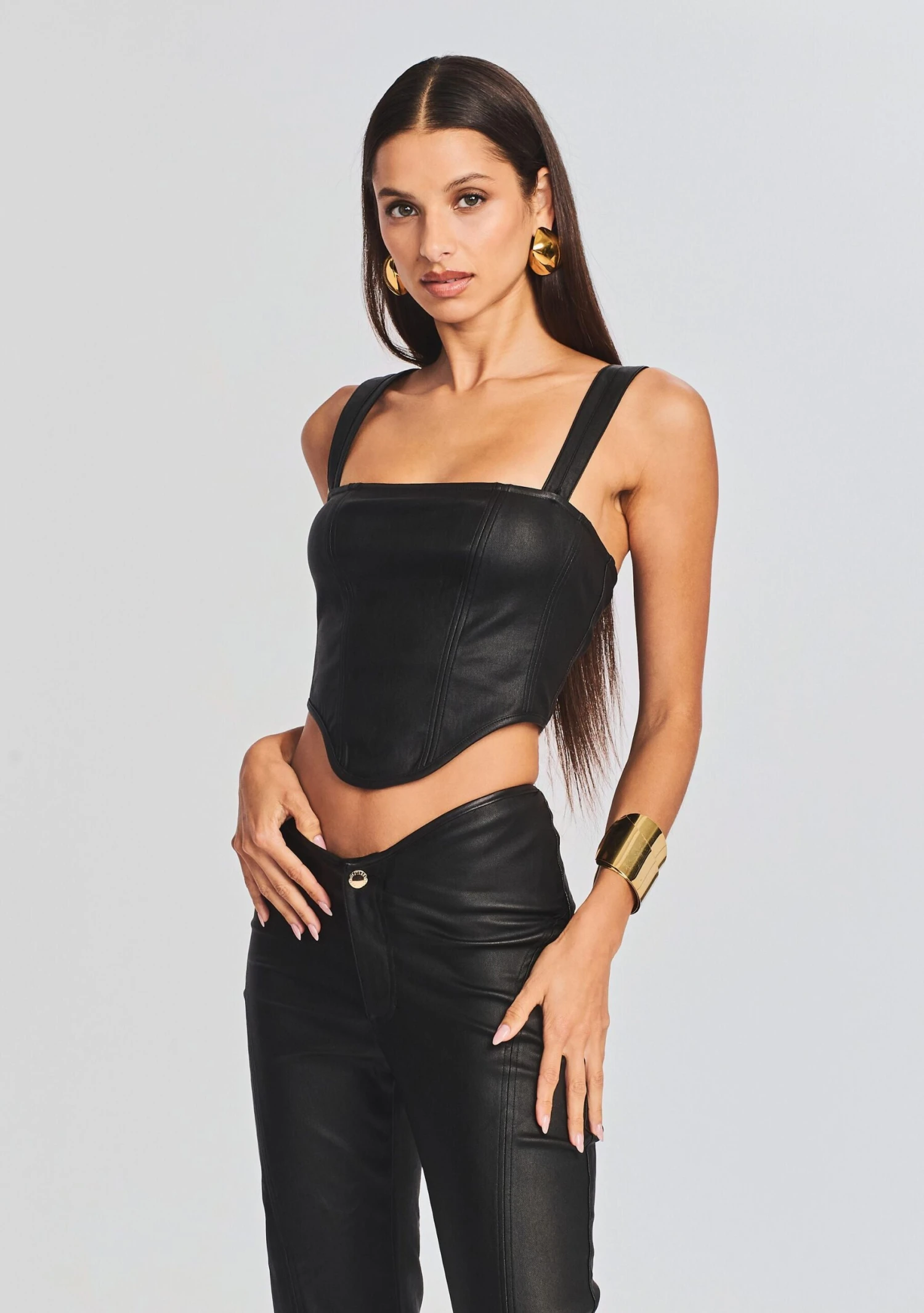 Jaylee Coated Denim Top 1 Jaylee Coated Denim Top