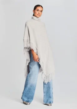 Frost Poncho -Women Clothing Shop Ecommerce Crop 20230815 Frost Poncho Silver 3307 ECOMM scaled