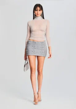 Brooke Embellished Knit Skirt 9 Brooke Embellished Knit Skirt -Women Clothing Shop Ecommerce Crop 20230816 SET1 JENNACARDIGANCHELSEAGREY BROOKSKIRT 3032 ECOMM scaled