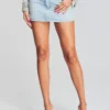 Lolita Embellished Denim Mini Skirt