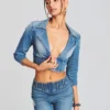 Maxine Denim Top
