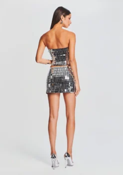 Londyn Skirt 8 Londyn Skirt -Women Clothing Shop Ecommerce Crop 23 09 21 DANIELLATOP LONDYNSKIRT BLACKSILVER 3079 ECOMM scaled