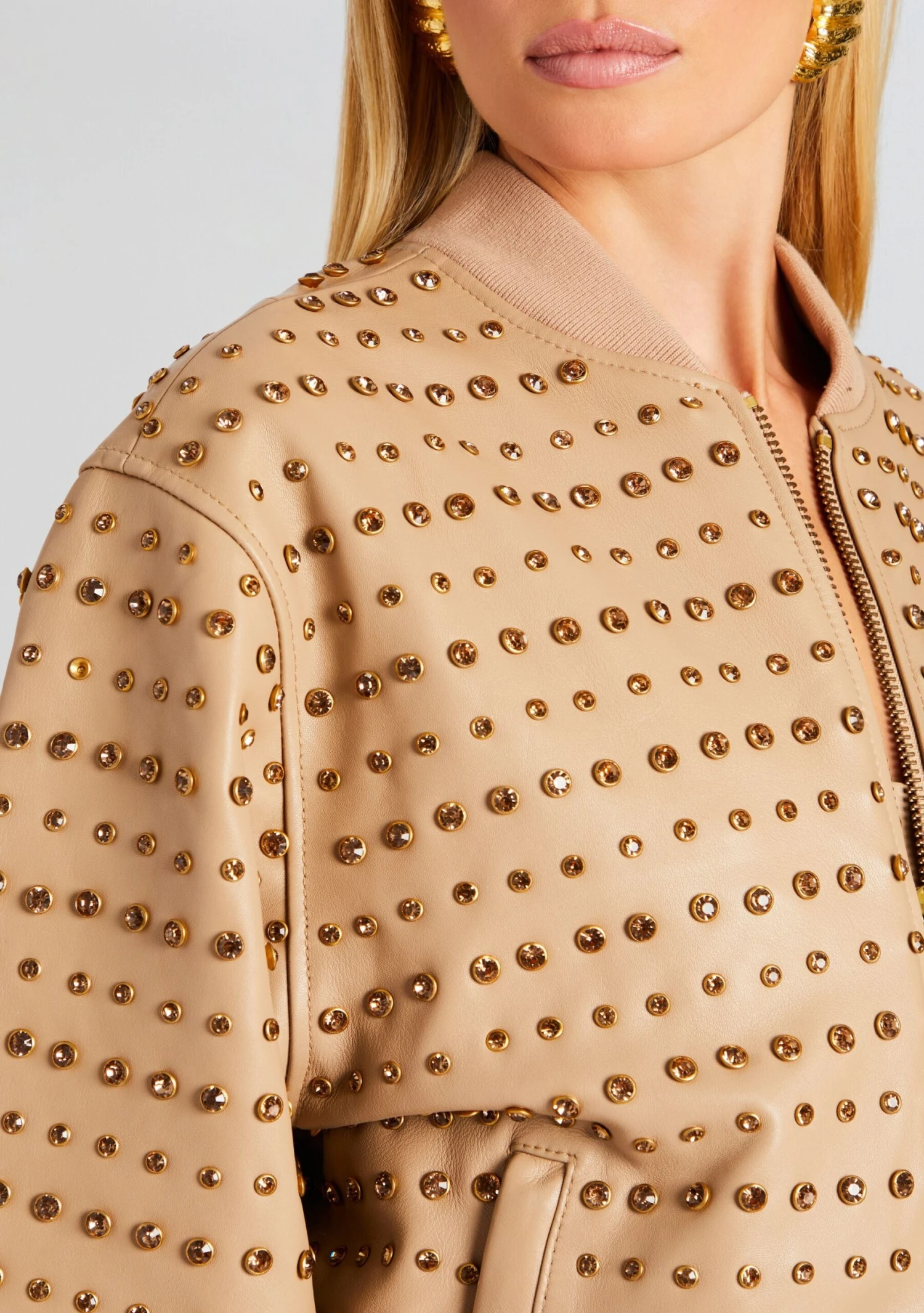 Gianna Embellished Leather Jacket 2 Gianna Embellished Leather Jacket - Image 2