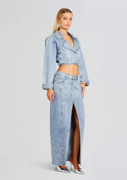 Palermo Embellished Denim Skirt 6 Palermo Embellished Denim Skirt -Women Clothing Shop Ecommerce Crop 23 11 16 MARCIEJACKET PALERMOSKIRT TRESCA 1626 ECOMM 11c2c6b9 21de 4da8 aae8 b057e0c9585c scaled