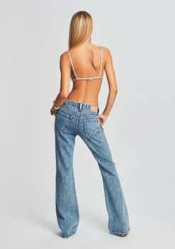 Moore Mid Rise Flare Crystal Embellished Jean -Women Clothing Shop Ecommerce Crop 230111 RETROFETE SET2 SHOT07 0978 eComm scaled