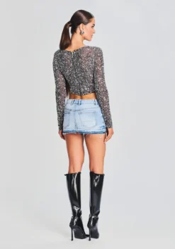 Torrey Sequin Top -Women Clothing Shop Ecommerce Crop 230815 SET2 TORREYTOP RAVENBLAZER VANESSASKIRT 1051 ECOMM scaled