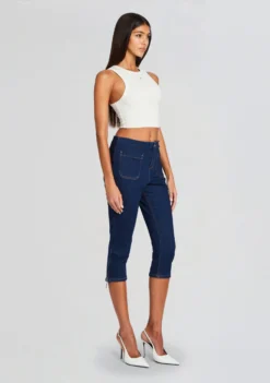 Padma Capri Jean -Women Clothing Shop Ecommerce Crop 24 02 16 EUDORATOP WHITE PADMAJEAN DEEPSEA 576 ECOMM scaled