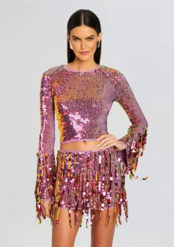 Miriam Sequin Crochet Top