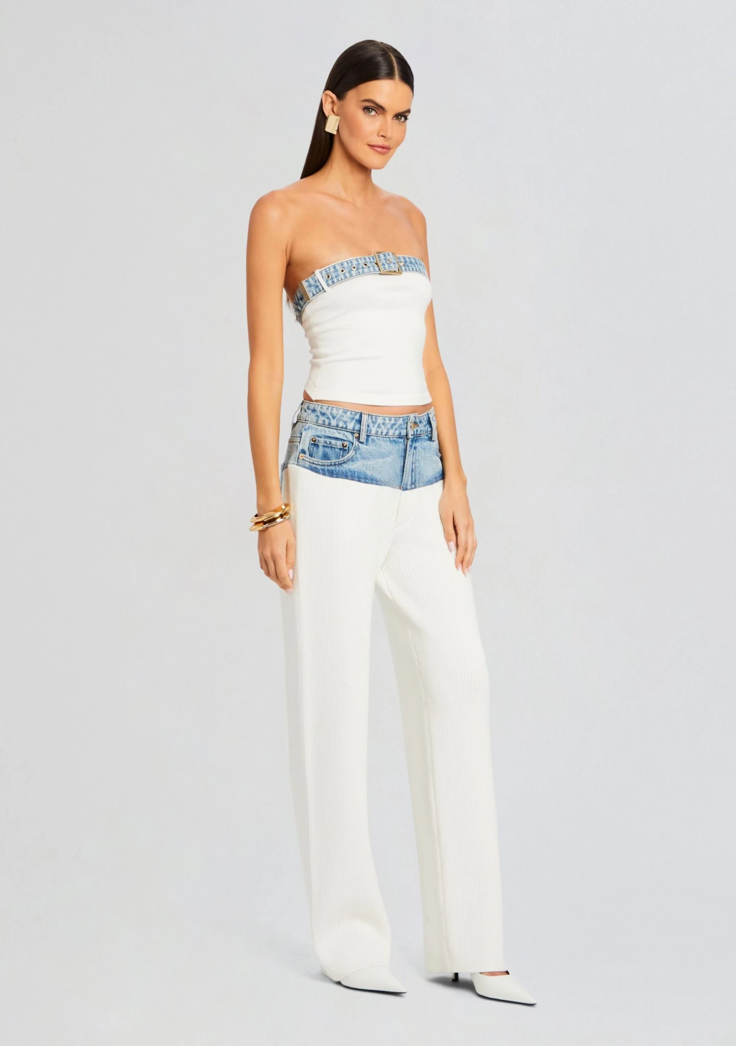 Etta Knit Denim Top 3 Etta Knit Denim Top - Image 3