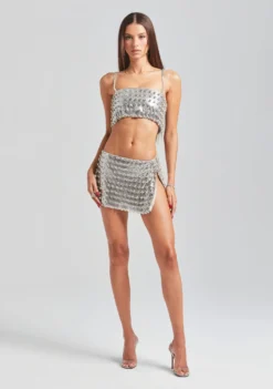 Deandra Embellished Chainmail Skirt -Women Clothing Shop Ecommerce Crop Retrofete Ecomm set2 look8 1522 70a5d35c fcd2 47a5 af7c 3de303db449d scaled